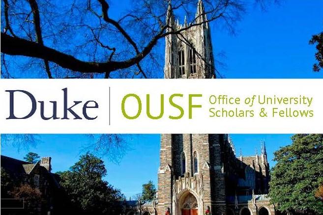 Duke chapel with Office of University Scholars and Fellows logo Duke chapel with Office of University Scholars and Fellows logo